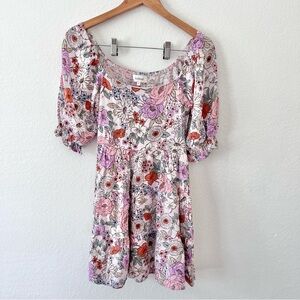 Bohme Floral Puff Sleeve Sundress Sz S